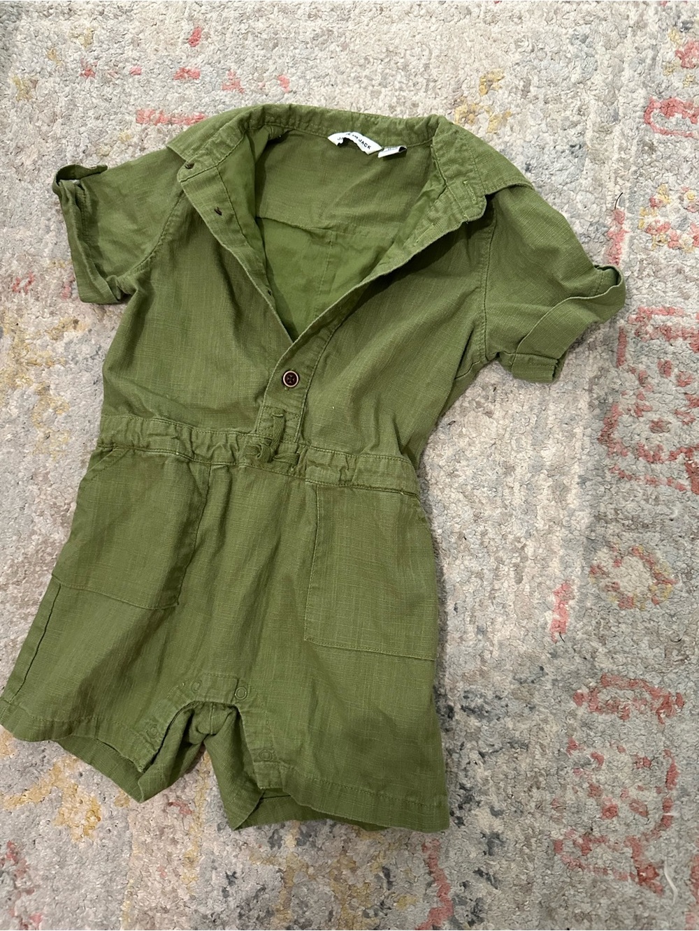 Janie & jack Green kids romper